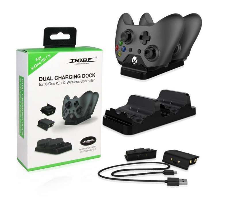 Xbox one s/x Dobe Wireless Controller dual charging dock with batteries Generic
