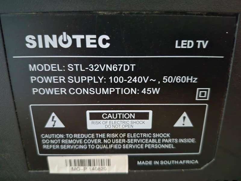Sinotec 32" HD Ready LED TV (Model: STL-32VN67DT) (Pre-owned)