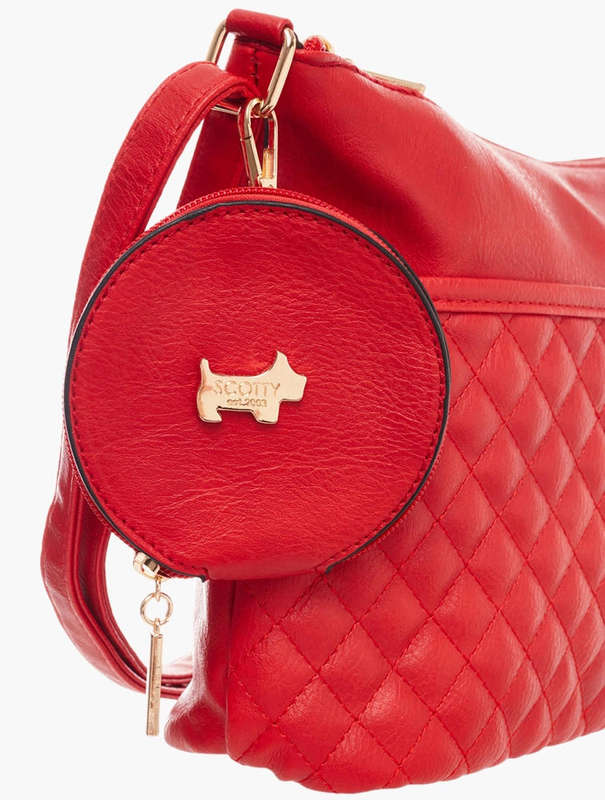 Scotty & Co Lipstick Red The Coco Diamond Stitched Hobo With Coin Purse