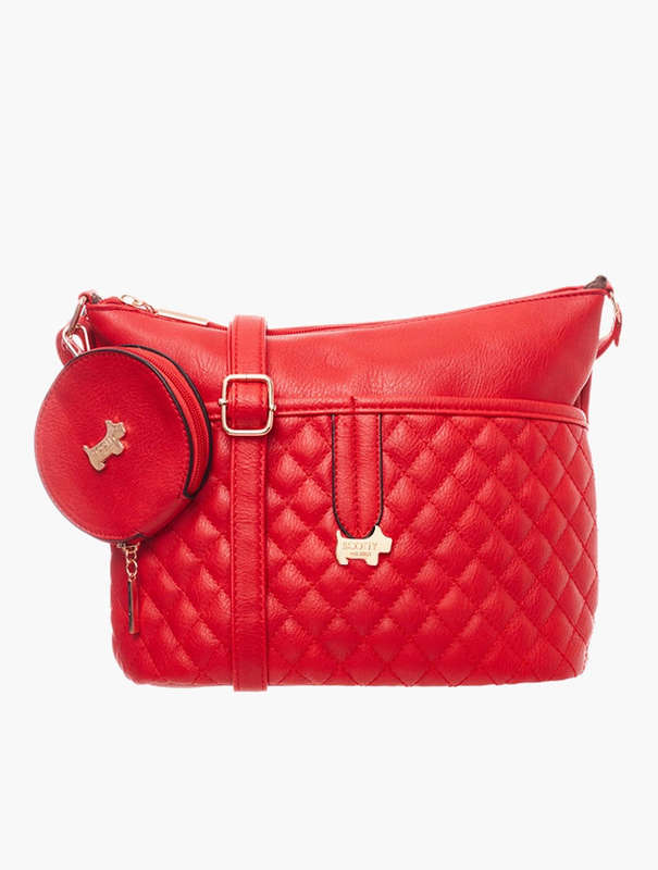 Scotty & Co Lipstick Red The Coco Diamond Stitched Hobo With Coin Purse