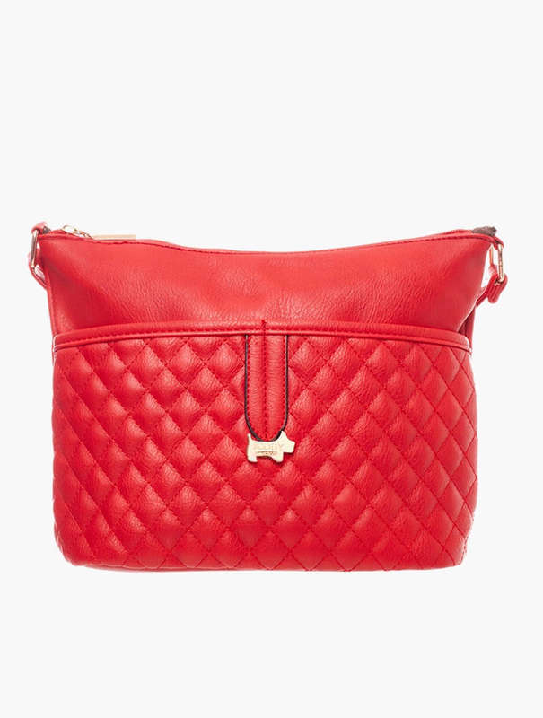 Scotty & Co Lipstick Red The Coco Diamond Stitched Hobo With Coin Purse