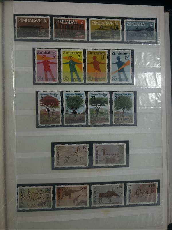 Davo album containing Zimbabwe and transkei Stamp