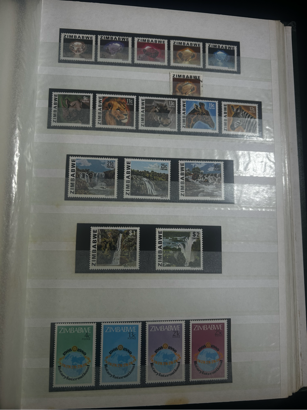 Davo album containing Zimbabwe and transkei Stamp