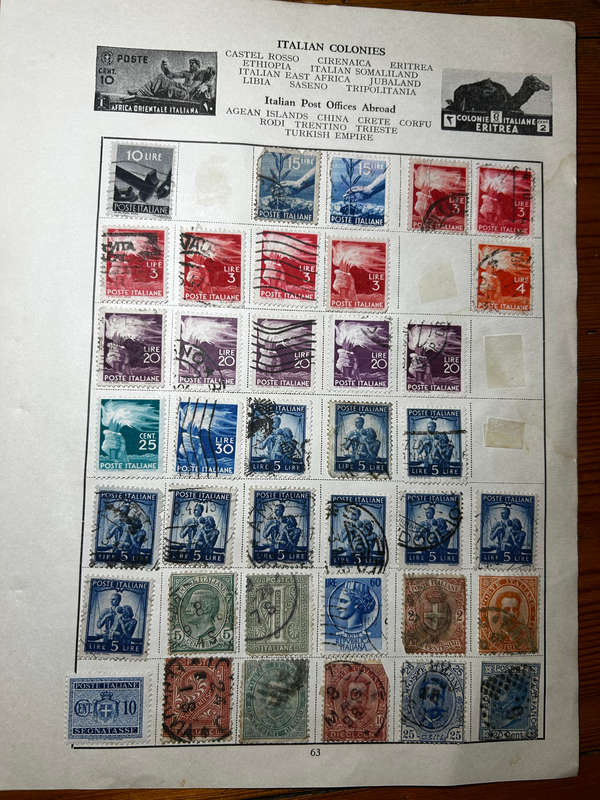 Old world wide stamps