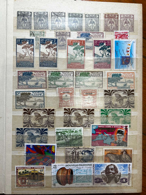 stamp album mostly chile stamps