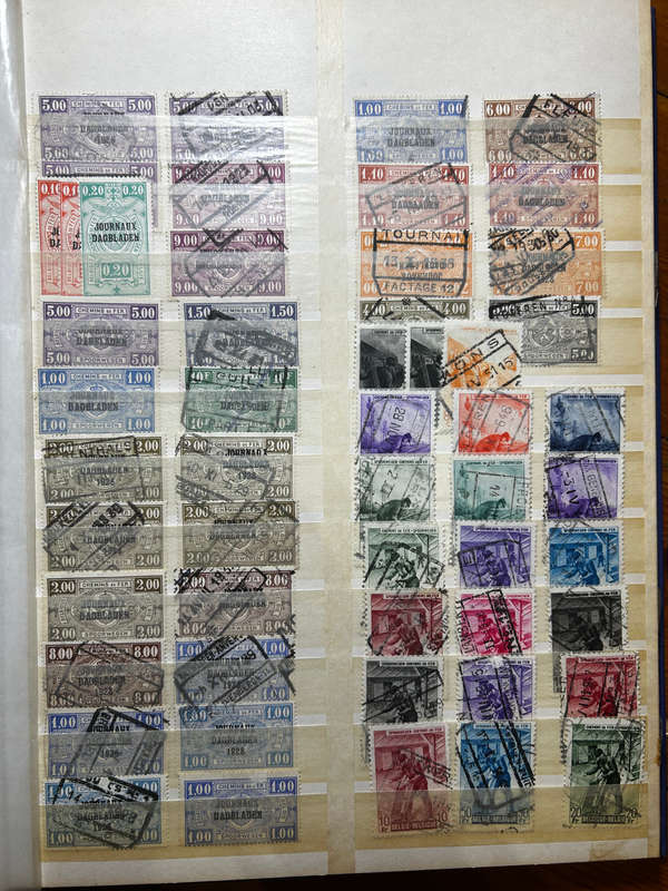 Stamp album. Old Belgium stamps