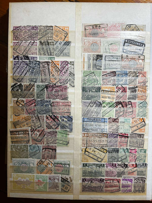 Stamp album. Old Belgium stamps