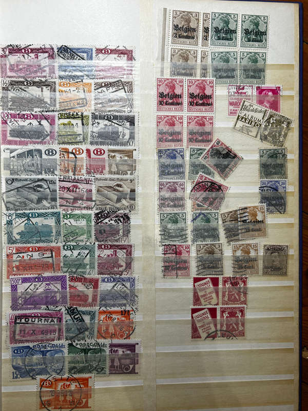 Stamp album. Old Belgium stamps