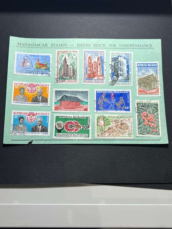 Madagascar stamps almost complete set