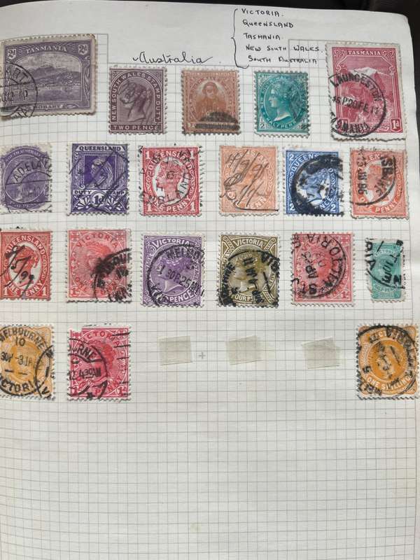 Worldwide Vintage Stamp Album   Countries Including Great Britain, Canada, Germany, France and more