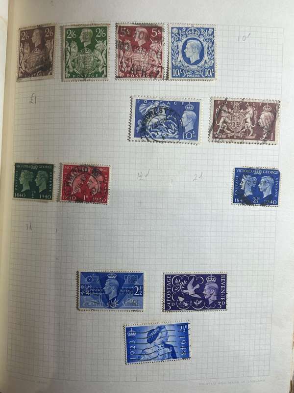 Worldwide Stamp Collection Album - 200+ hinged and used stamps. relatively full