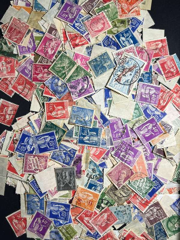 tonnes of vintage France stamps