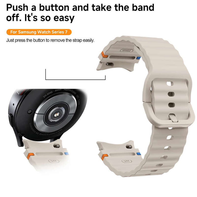 Sporty Silicone Samsung Galaxy Watch Straps (Olive, Galaxy 7 40mm 44mm)