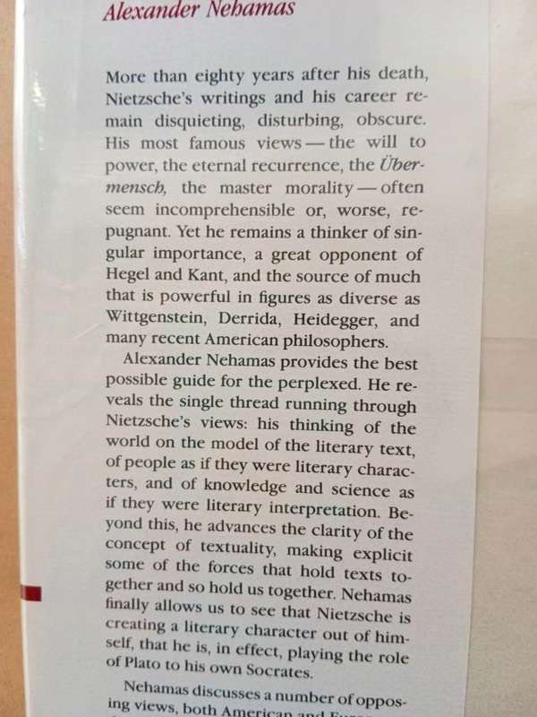 Nietzsche - Life as Literature, Alexander Nehamas