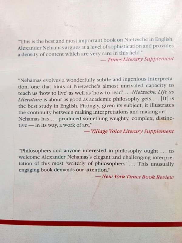 Nietzsche - Life as Literature, Alexander Nehamas