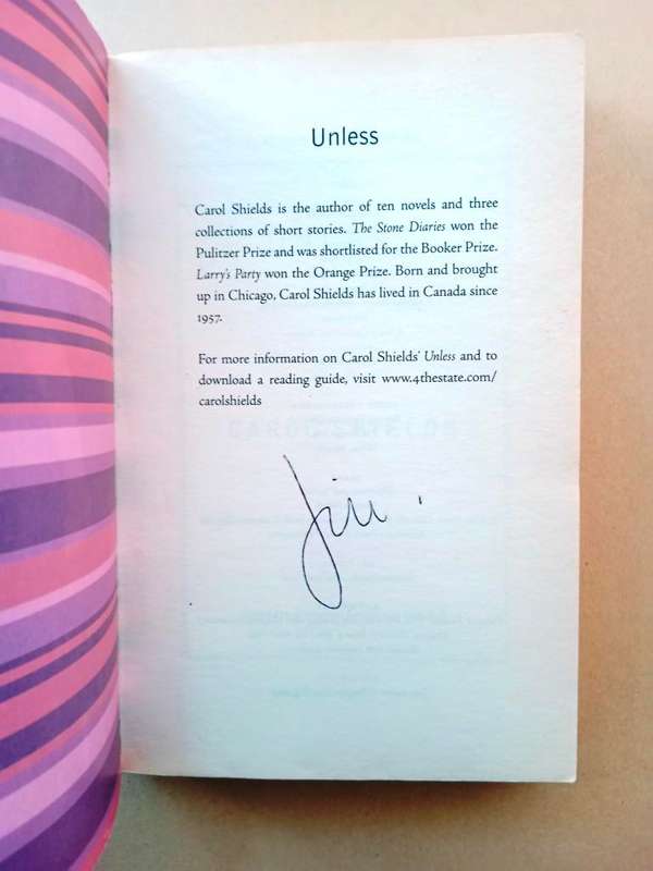 Unless, Carol Shields