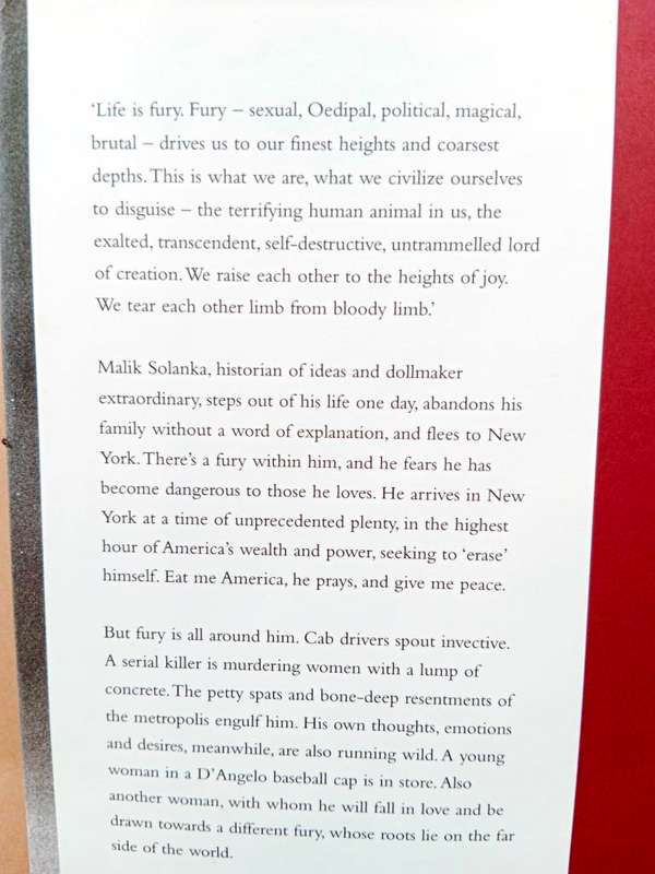 Fury, Salman Rushdie