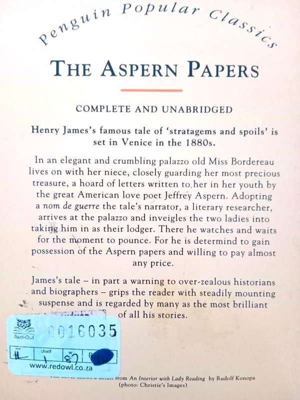 The Aspern Papers, Henry James