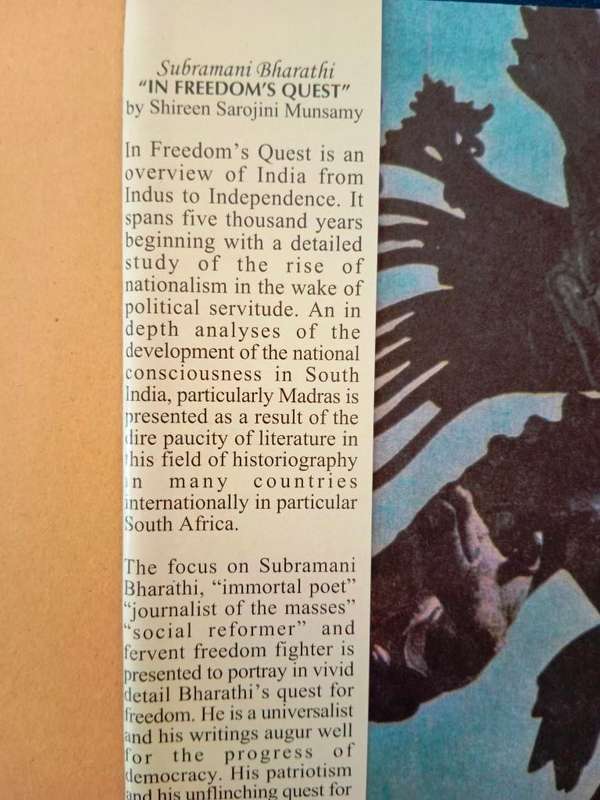 Subramani Bharathi: In Freedom's Quest, Shireen Sarojini Munsamy