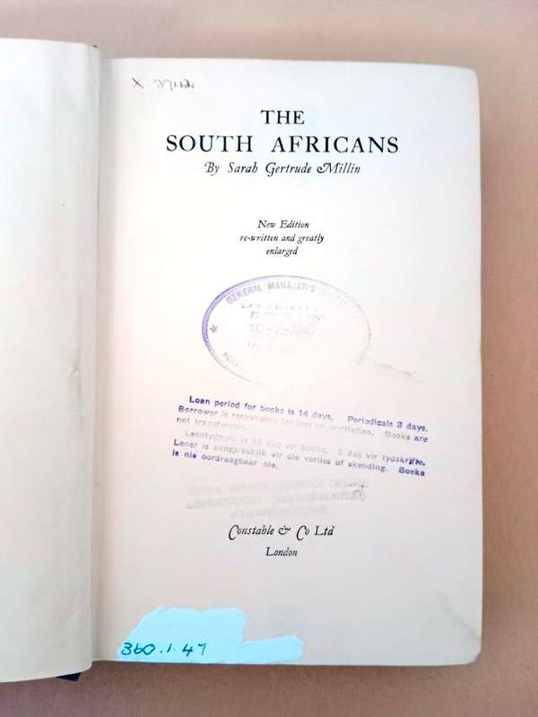 The South Africans, Sarah Gertrude Millin