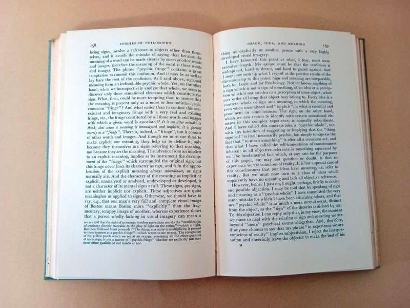 Studies in Philosophy, Hoernle