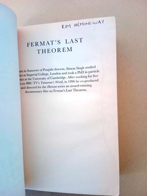 Fermat's Last Theorem, Simon Singh