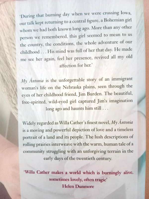 My Ántonia, Willa Cather