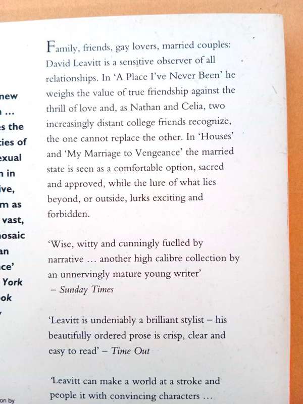 A Place I've Never Been, David Leavitt