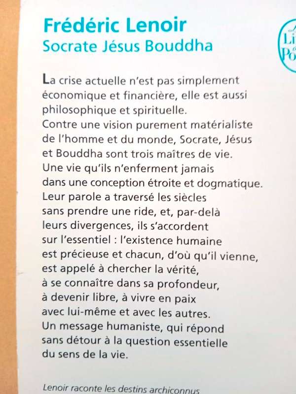 Socrate, Jésus, Bouddha - Frédéric Lenoir