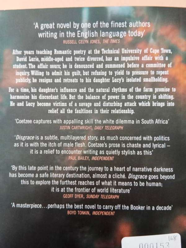 Disgrace, J.M. Coetzee