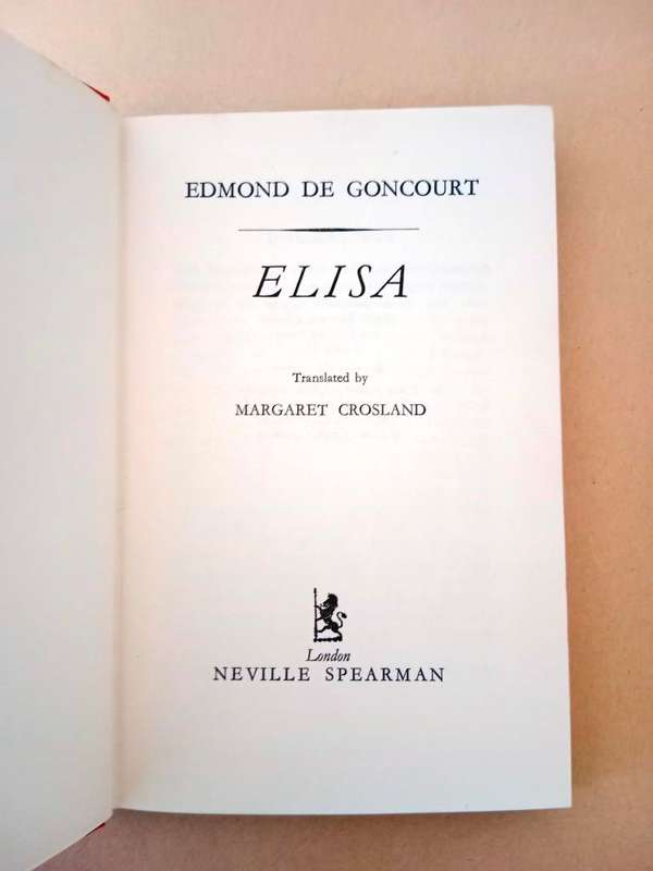 Elisa, Edmond de Goncourt
