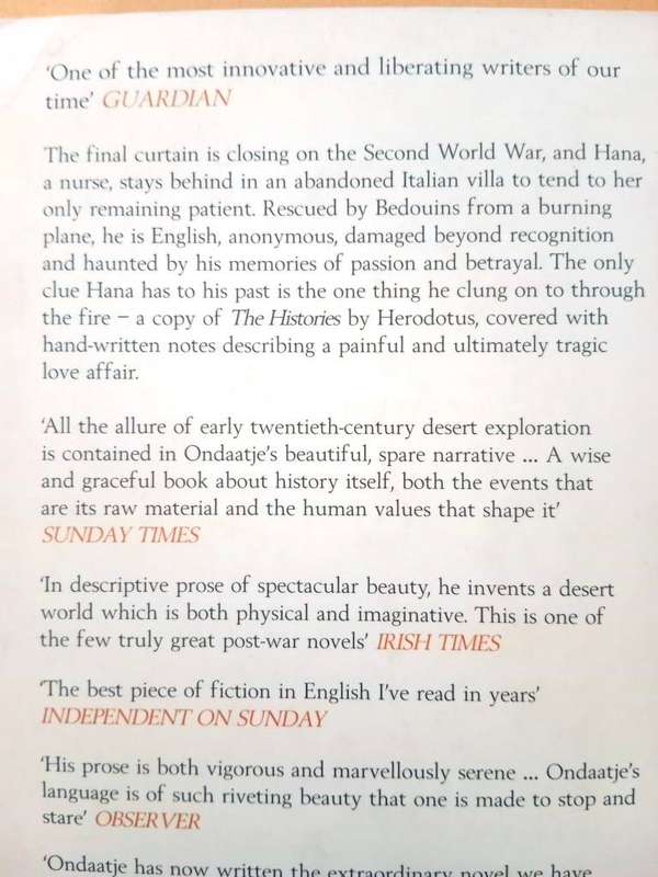 The English Patient, Michael Ondaatje