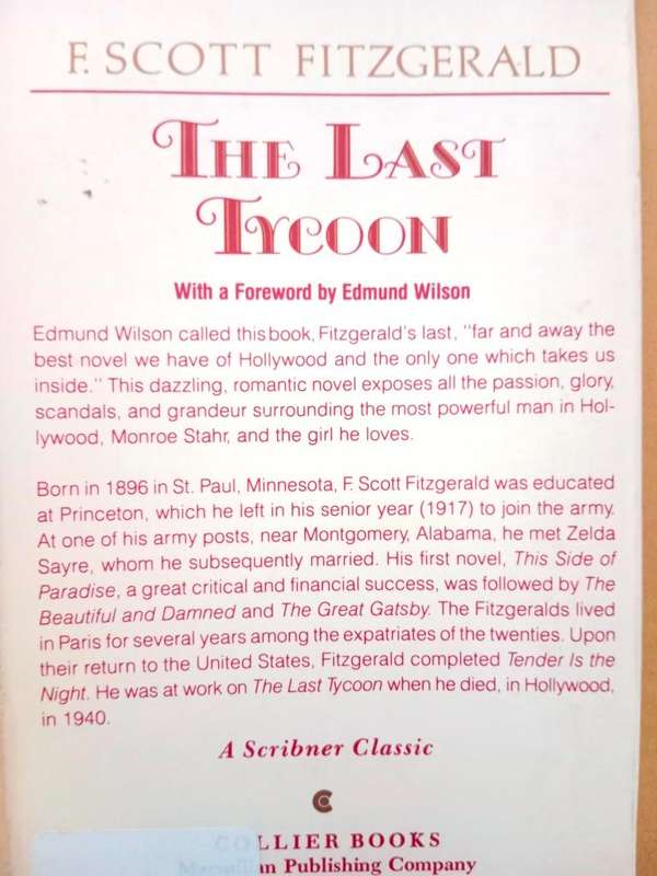 The Last Tycoon, F. Scott Fitzgerald