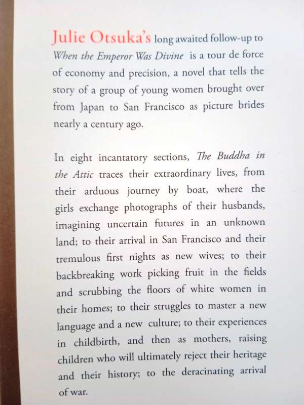 The Buddha in the Attic, Julie Otsuka