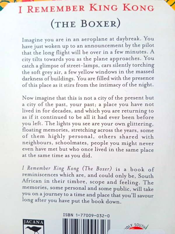 I Remember King Kong (The Boxer), Denis Hirson