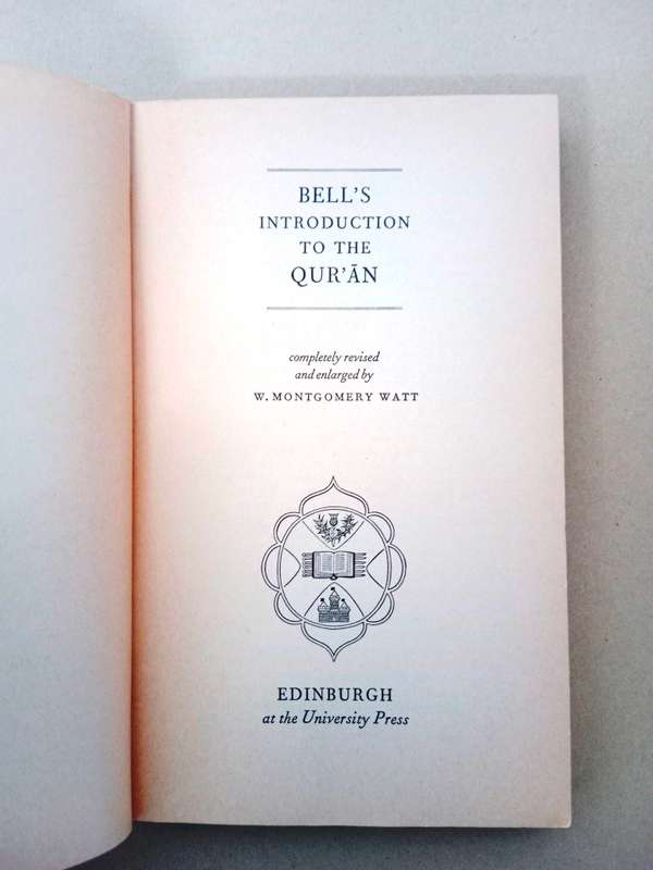 Introduction to the Qur'an, W. Montgomery Watt