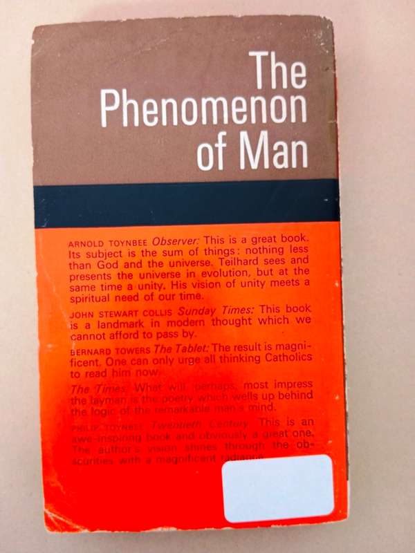 The Phenomenon of Man, Pierre Teilhard de Chardin