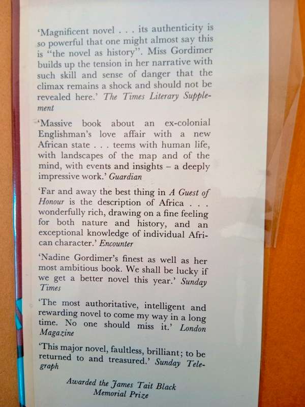 A Guest of Honour, Nadine Gordimer