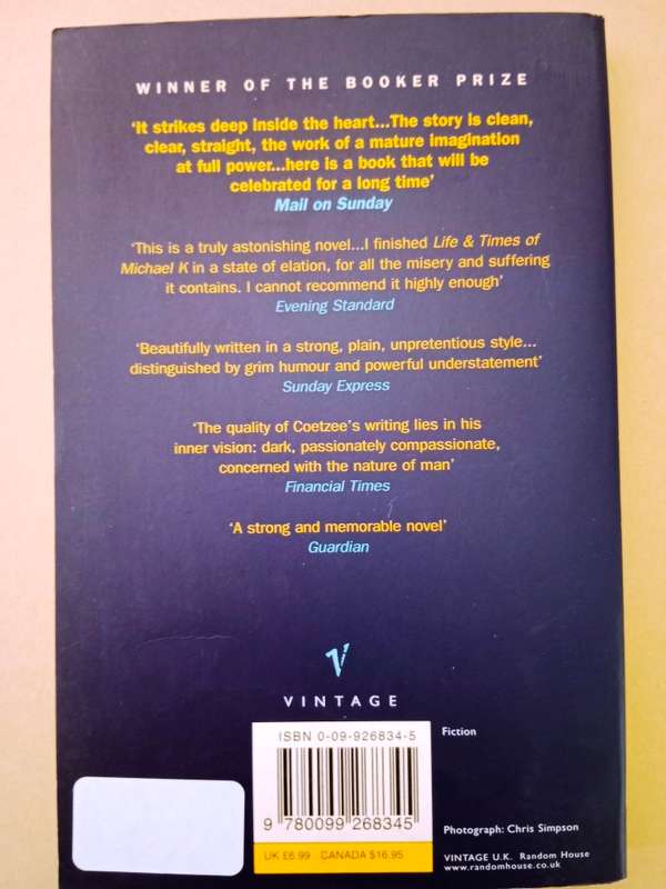 Life and Times of Michael K, J.M. Coetzee