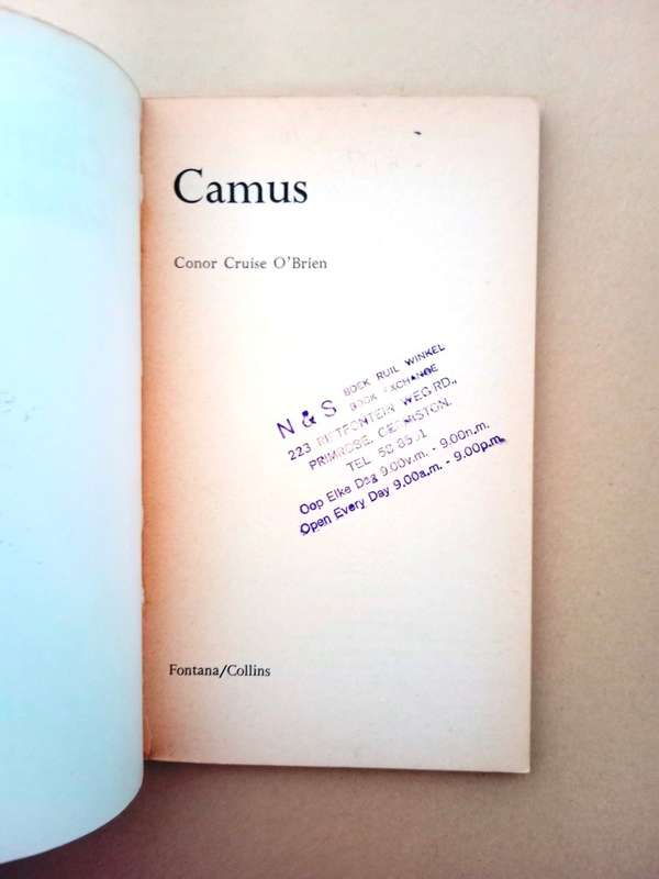 Camus, Conor Cruise O'Brien