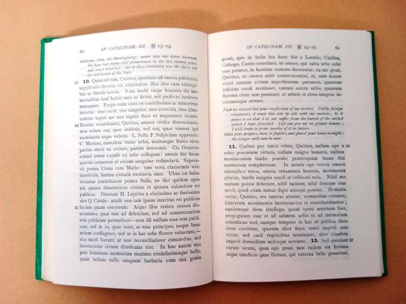 Catilinarian Orations, Cicero [in Latin with English notes]