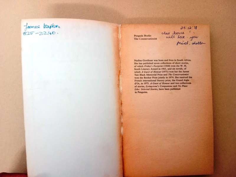 The Conservationist, Nadine Gordimer