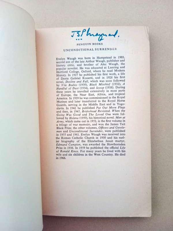 Unconditional Surrender, Evelyn Waugh