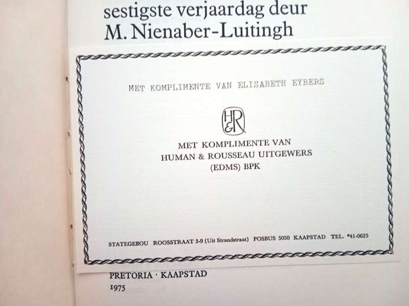 Ter wille van die edel spel, M. Nienaber-Luitingh [eerste uitgawe]