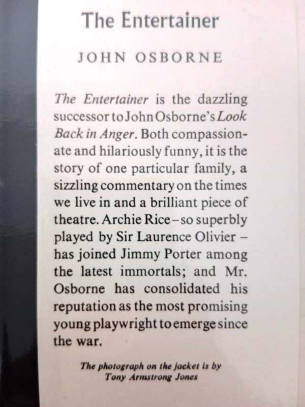The Entertainer, John Osborne [first edition]