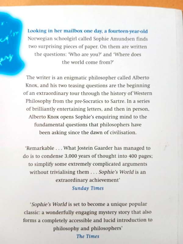 Sophie's World, Jostein Gaarder