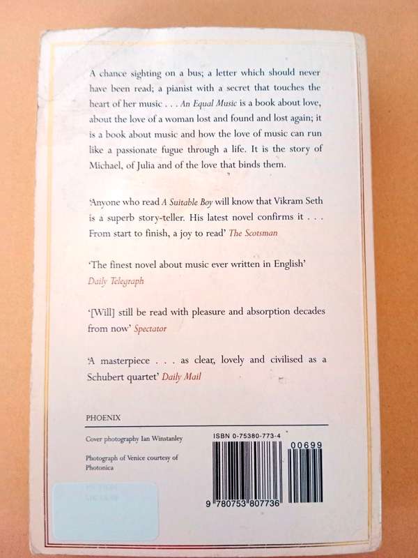 An Equal Music, Vikram Seth