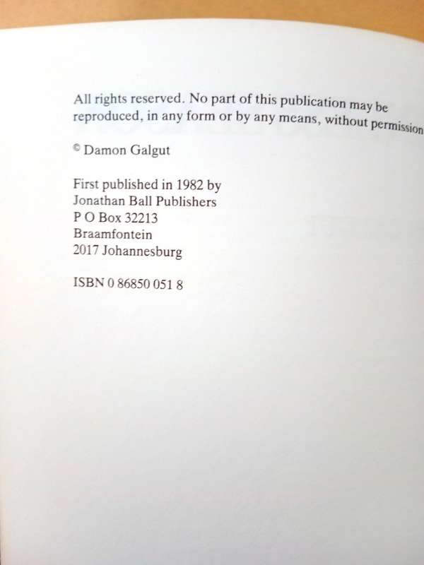 A Sinless Season, Damon Galgut [first edition]