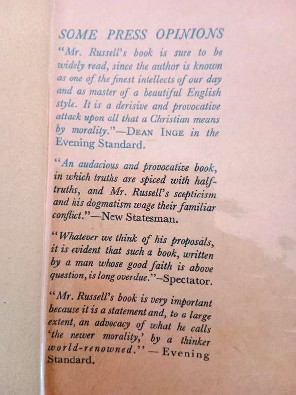 Marriage and Morals, Bertrand Russell