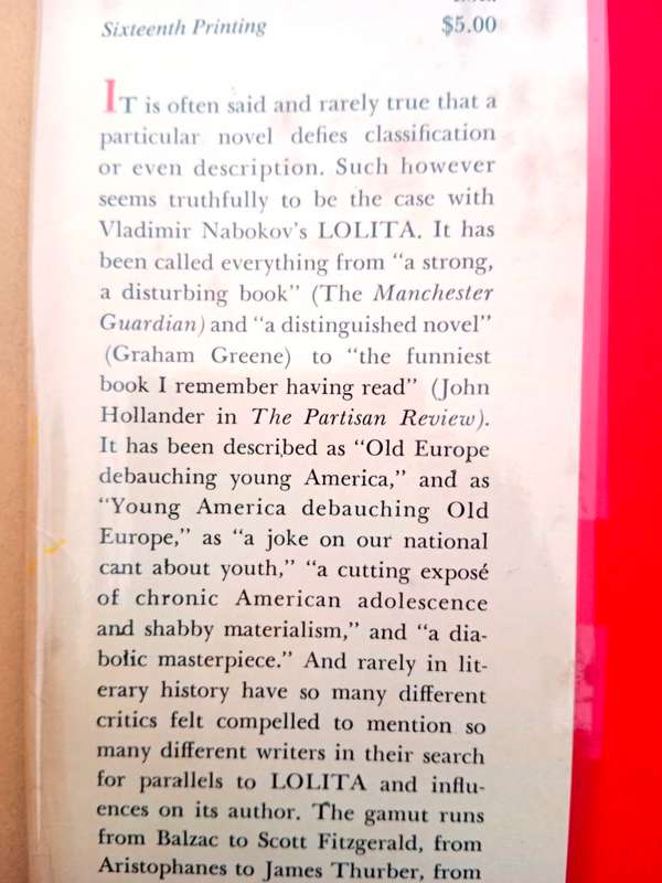 Lolita, Vladimir Nabokov [1955 edition, complete and unabridged]